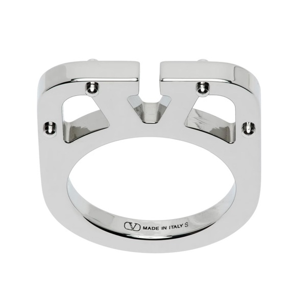 New authentic Valentino Garavani VLogo Ring silver​​​ - Picture 1 of 4